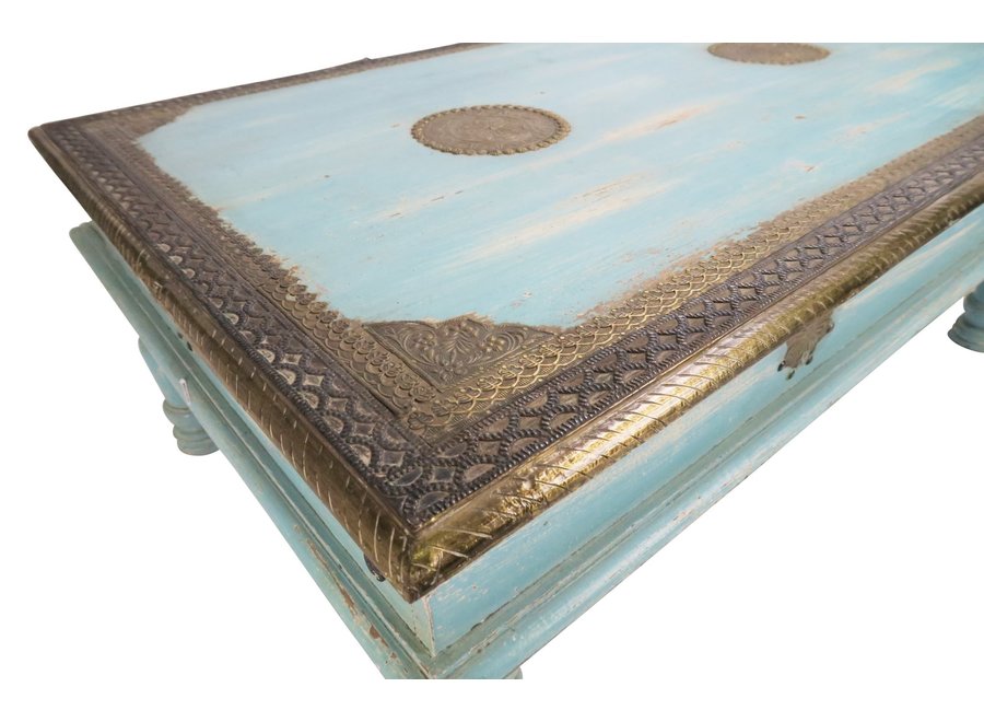 Wooden Indian Coffee Table Handmade in India W120xD77xH46cm