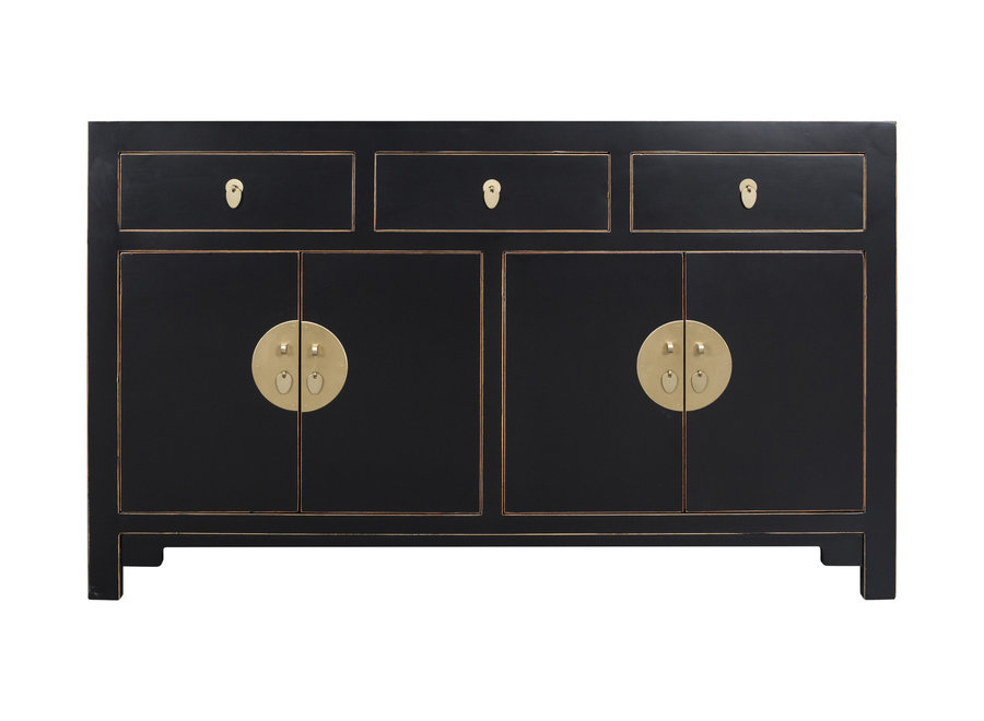 Chinese Sideboard Onyx Black - Orientique Collection W140xD35xH85cm