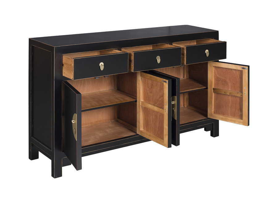 Credenza Cinese Onice Nero - Orientique Collezione L140xP35xA85cm