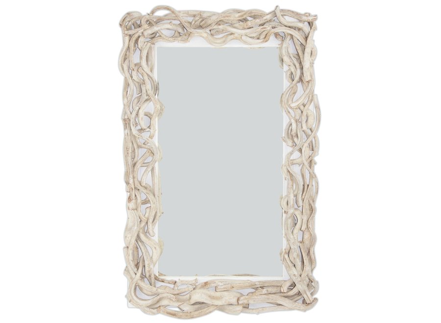 Espejo Decorativo Rectangular Ramas de Lianas de Madera Al110xAn70cm