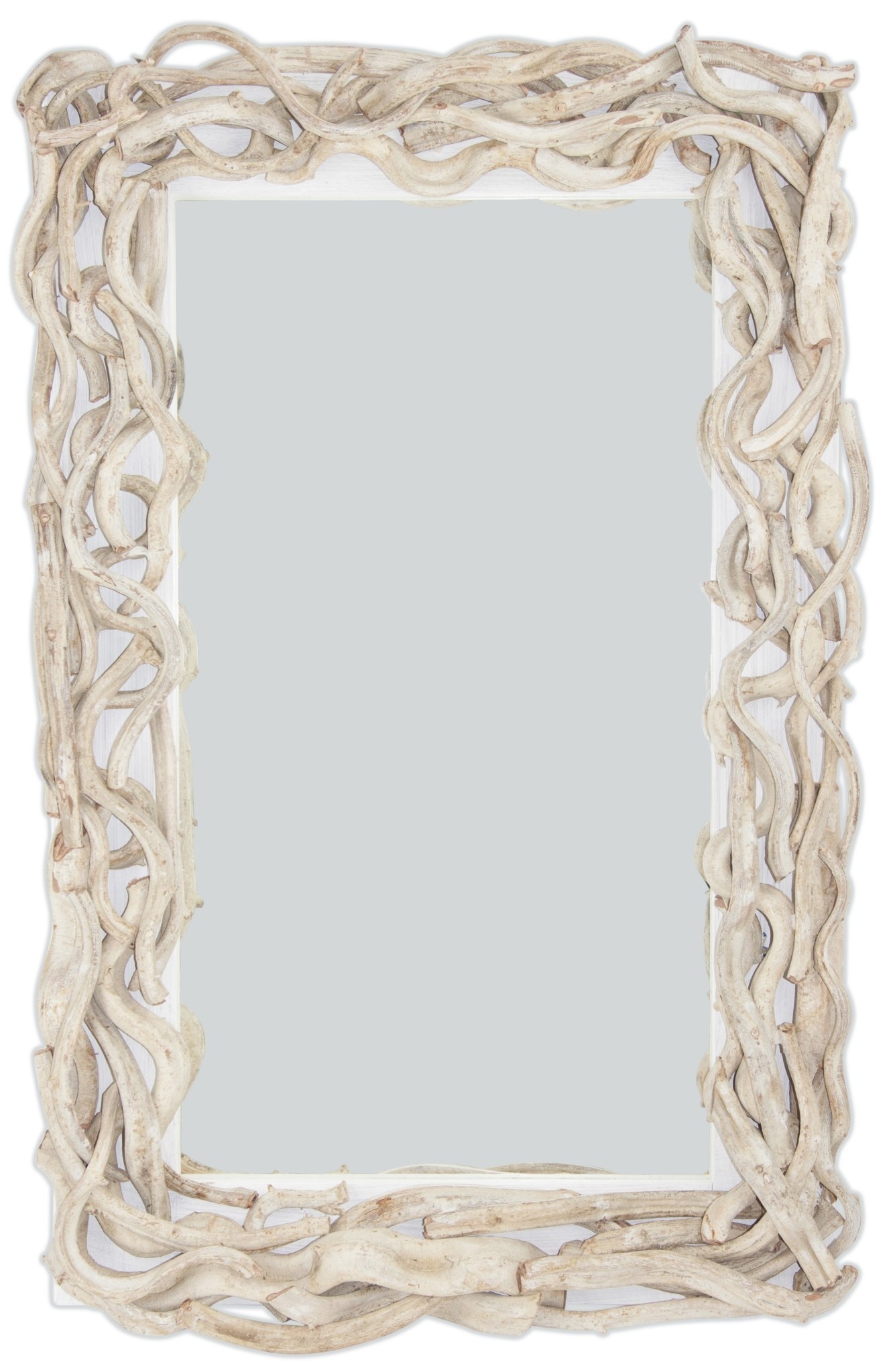 Specchio da Parete Rettangolare Rami di Liane in Legno L110xA70cm - Fine  Asianliving