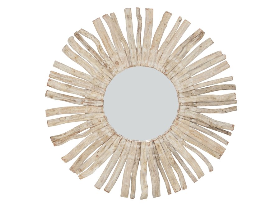 Miroir Mural Rond Branches de Lianes en Bois D100cm