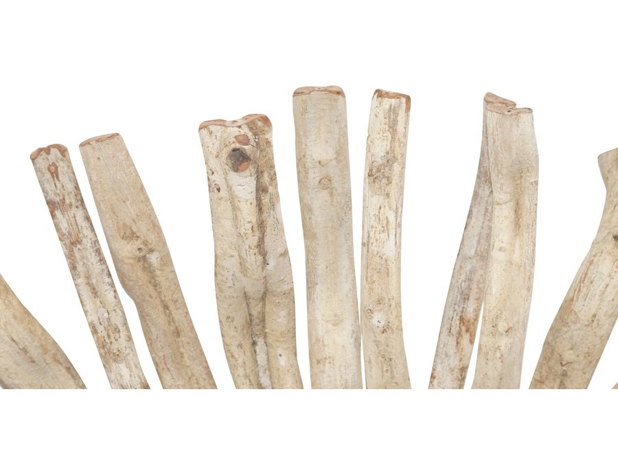 Round Wall Mirror Solid Wooden Lianas Branches D100cm