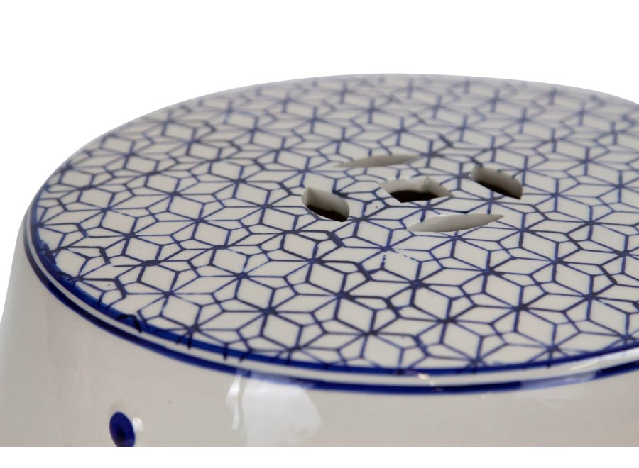 Sgabello in Ceramica Cinese Fatto a Mano D33xA46cm