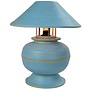 Lampe de Table en Bambou Spirale Fait Main Bleue 37x37x40cm