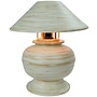 Bamboo Table Lamp Spiral Handmade White D37xH40cm
