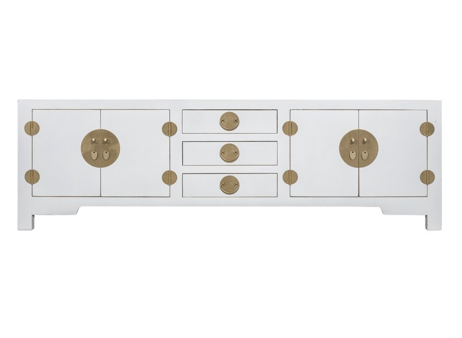 Chinesisches TV Lowboard Schneeweiß - Orientique Kollektion B175xT47xH54cm