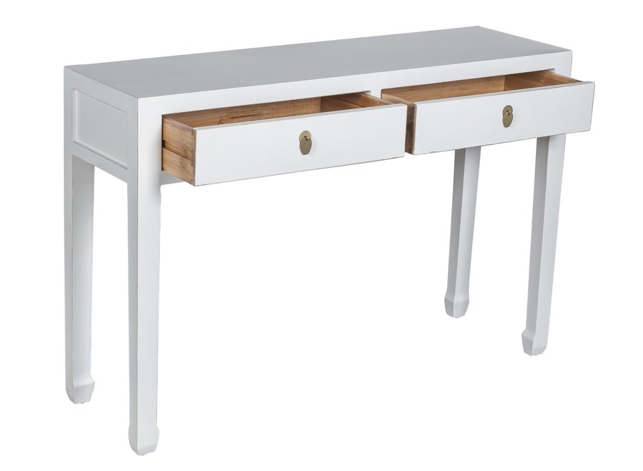 Fine Asianliving Chinese Console Table Snow-white - Orientique Collection W120xD35xH80cm