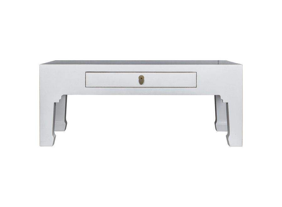 Tavolino Cinese Bianco - Orientique Collezione L110xP60xA45cm