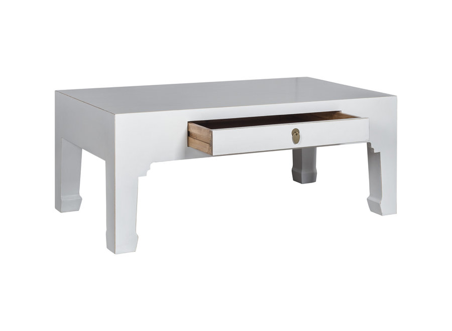 Chinesischer Couchtisch Schneeweiß - Orientique Sammlung B110xT60xH45cm