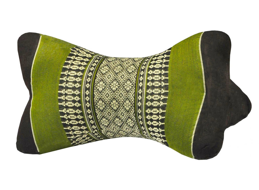 Cuscino per il collo Meditazione Tailandese Verde Kapok 18x32cm