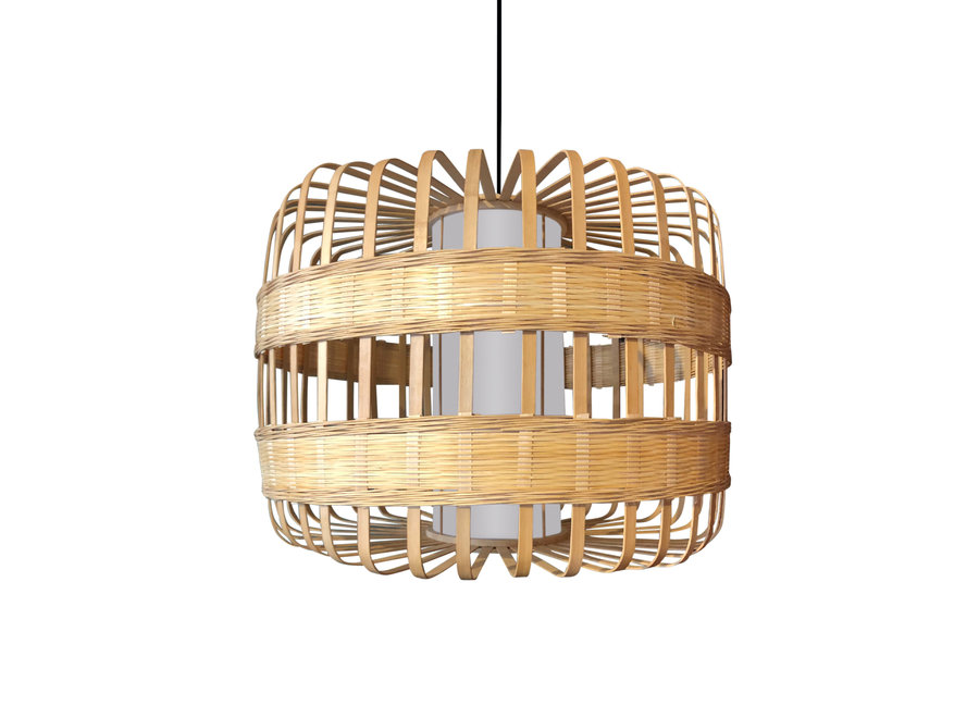 Bamboo Lampshade Pendant Light Handmade - Belinda D50xH40cm