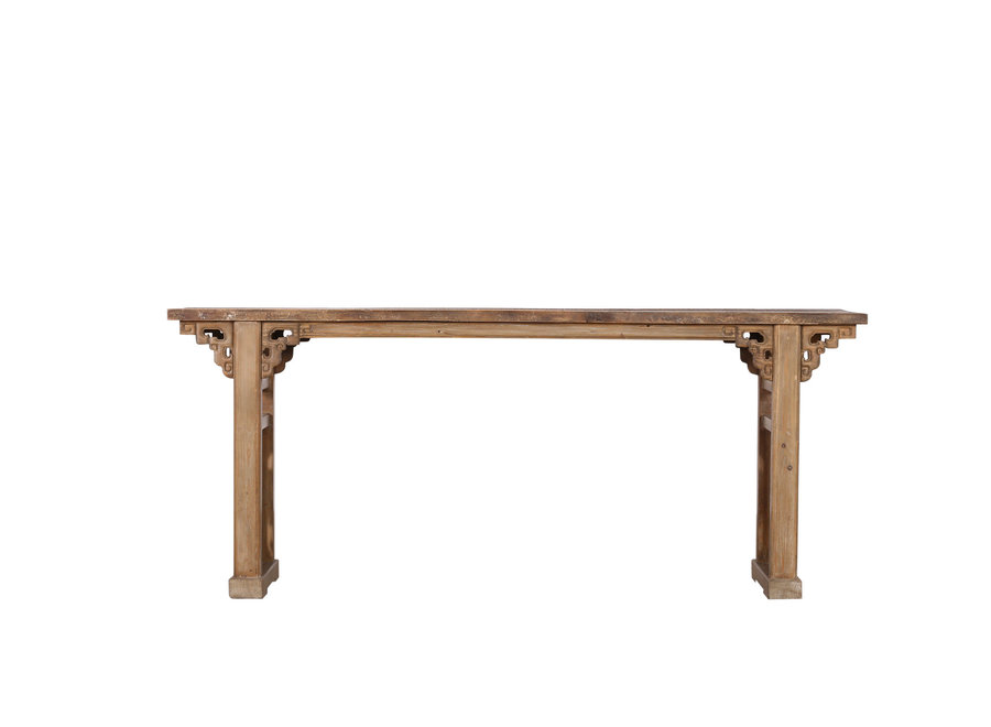 Table d'Autel Console Chinoise Ancien Naturel L204xP34xH85cm