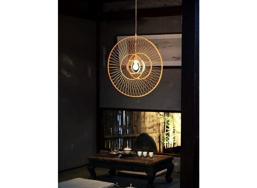 Bamboo Pendant Light Lampshade Handmade - Gracious D60cm