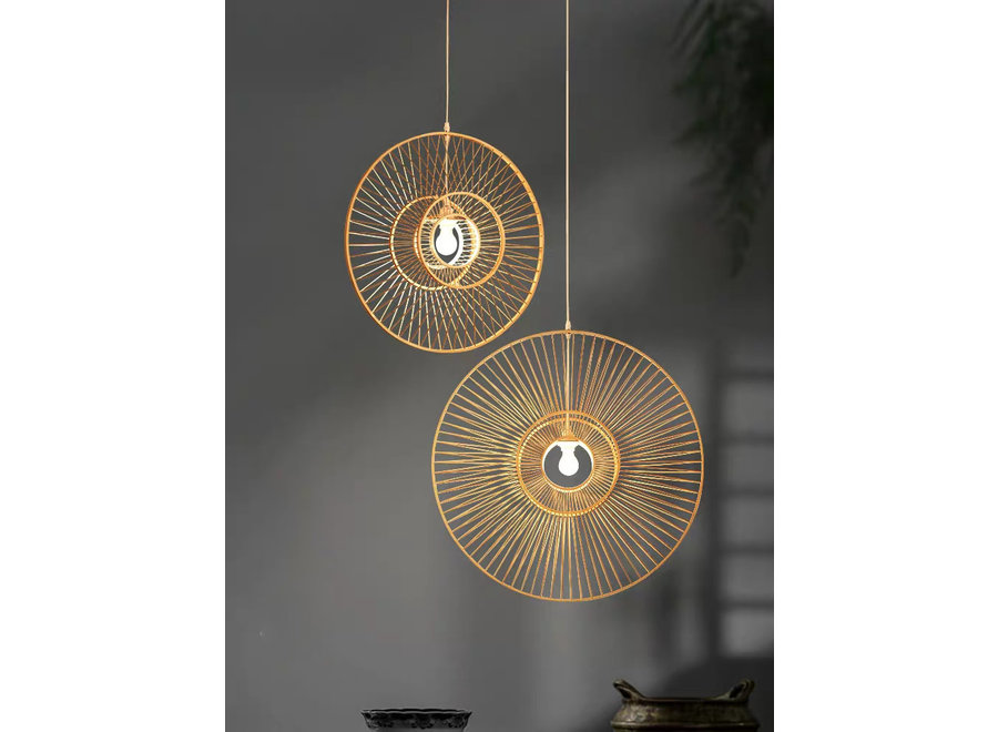 Bamboo Pendant Light Lampshade Handmade - Gracious D60cm