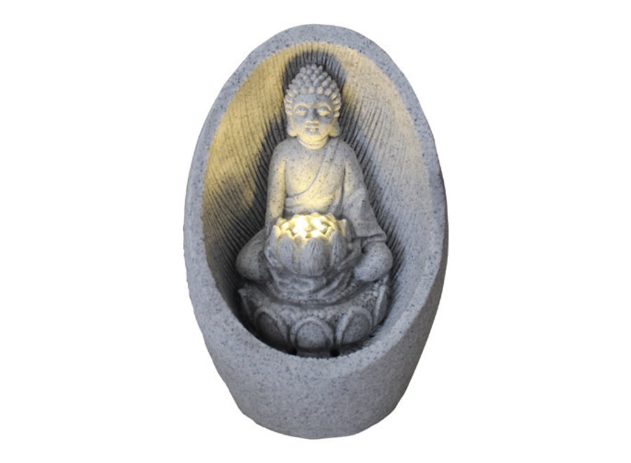 Fontana Buddha di Pietra Arenaria 21.5x22x31.2cm