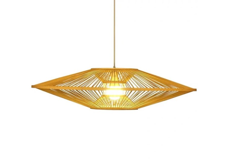 Bamboo Lampshade Pendant Light Handmade - Stella D90cm