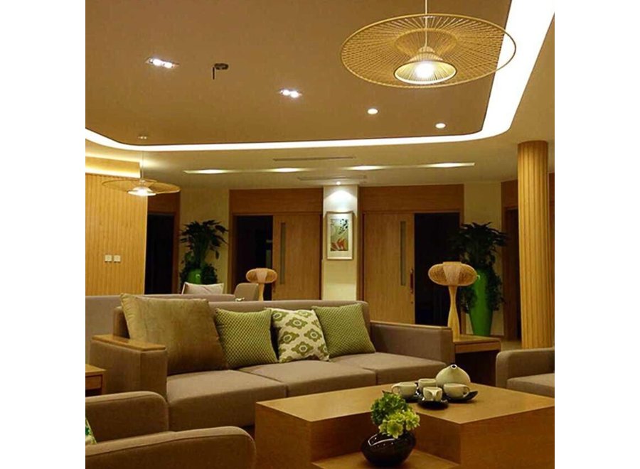 Bamboo Lampshade Pendant Light Handmade - Stella D90cm