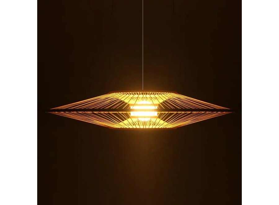 Bamboo Light Pendant Lampshade Handmade - Stella D90cmxH20cm