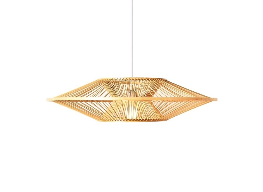 Bamboo Lampshade Pendant Light Handmade - Stella D90cm
