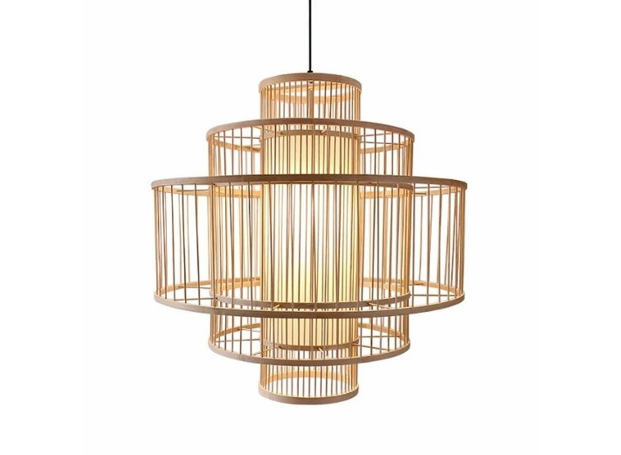 Bamboo Pendant Light Lampshade Handmade - Lena D50cm