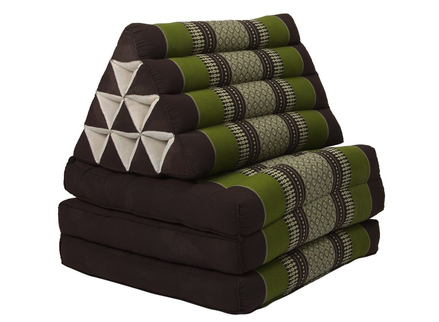 Thai Triangle Cushion Mattress Foldable Standard 50x175x8cm Green