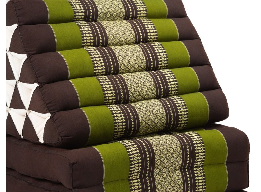 Cuscino Materasso Thailandese Triangolare 54x180x6cm XL Kapok Verde