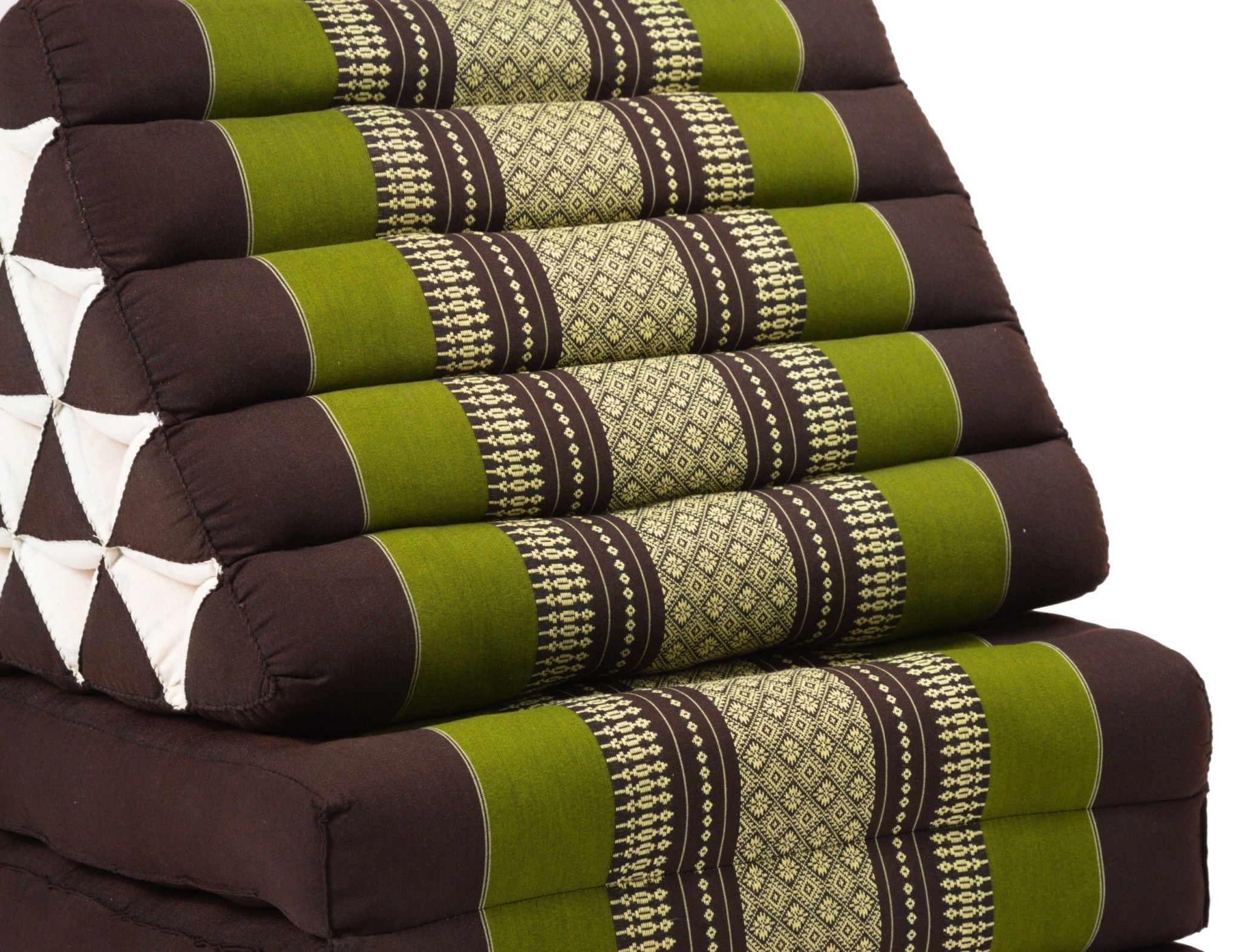 Cuscino Materasso Thailandese Triangolare 56x180cm XL Kapok Verde - Fine  Asianliving