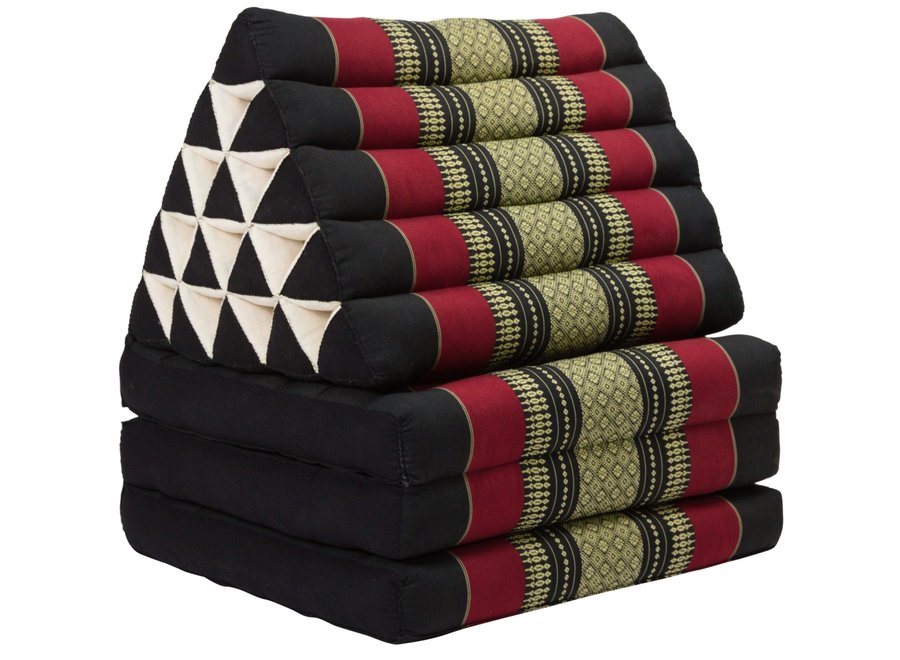 Thai Triangle Cushion Mattress Foldable XL 54x180x6cm Red