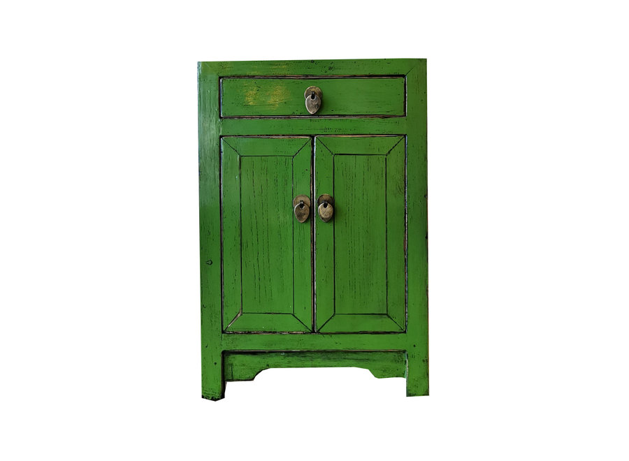 Comodino in Legno Cinese Verde L40xP32xA60cm