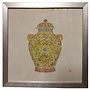 Chinese Painting with Frame Chinese Porcelain Vase Yellow W35xD3xH35cm