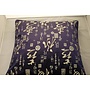 Housse de Coussin Chinoise Bleue Marine Caractères Chinoise 40x40cm Sans Remplissage