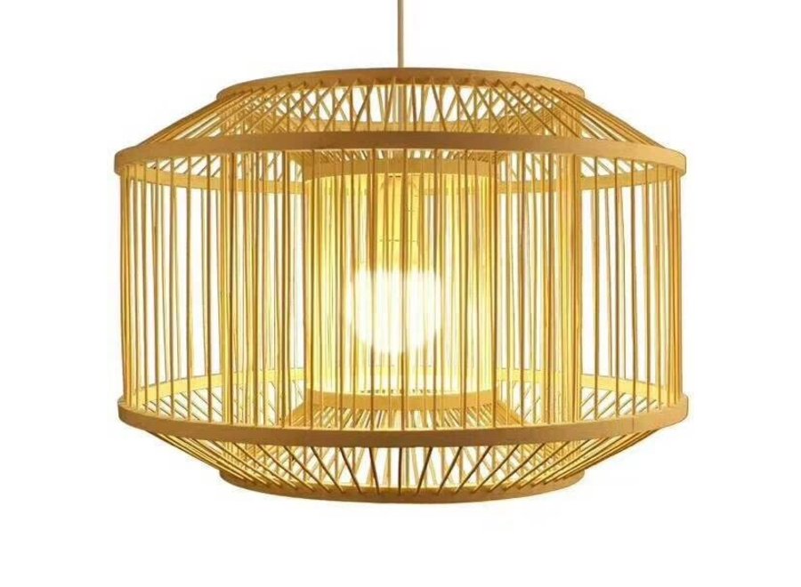 Bamboo Pendant Lamp Ceiling Lampshade Handmade - Carina W50xD50xH35cm