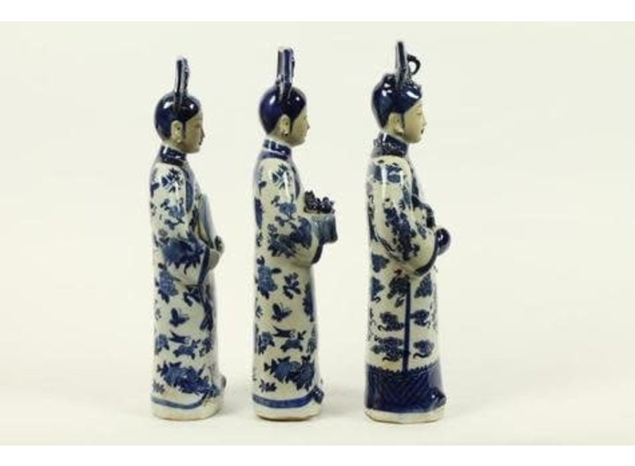 Chinese Empress Porcelain Figurine Three Concubines Qing Dynasty Statues Handmade Set/3