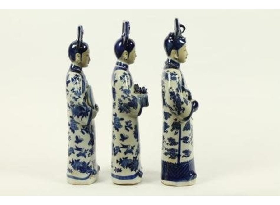 Estatuilla de Porcelana De La Emperatriz China, Tres Concubinas, Estatuas de La Dinastía Qing, Juego Hecho a Mano/3