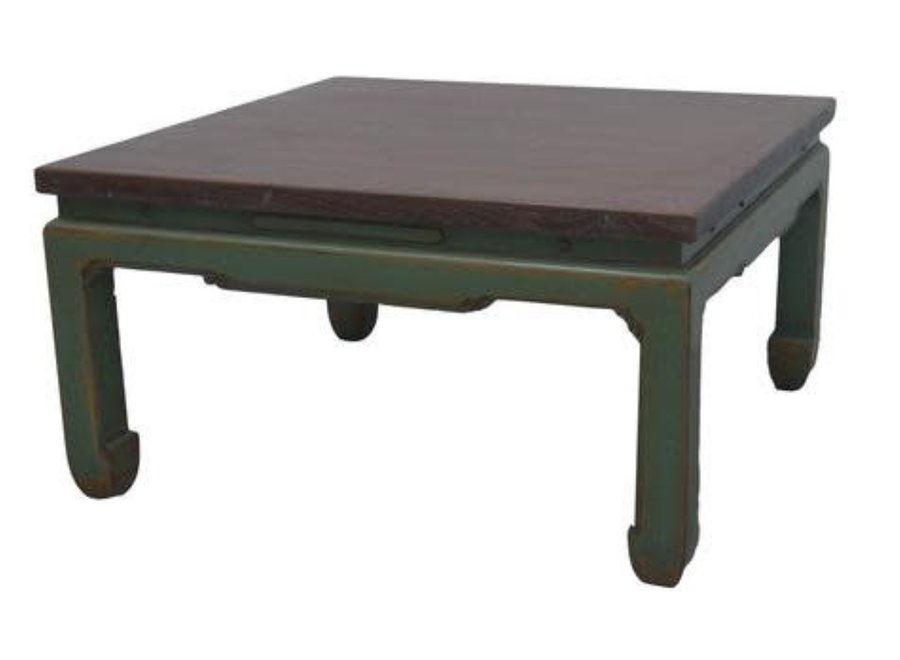 Chinesischer Couchtisch Grün B84xT84xH45cm