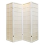 Biombo Japonés A180xA180cm 4 Paneles Shoji Papel de Arroz Blanco Separador