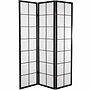 Japanese Room Divider 3 Panels W135xH180cm Privacy Screen Shoji Rice-paper Black
