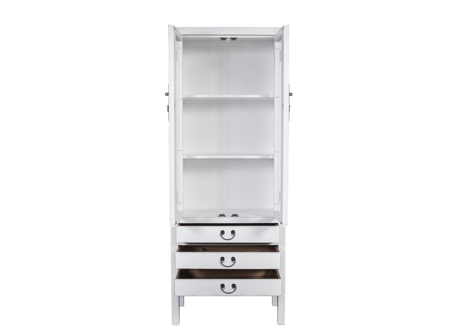 Librerí­a Estanterí­a China Puerta de Vidrio Negra A70xP40xA182cm