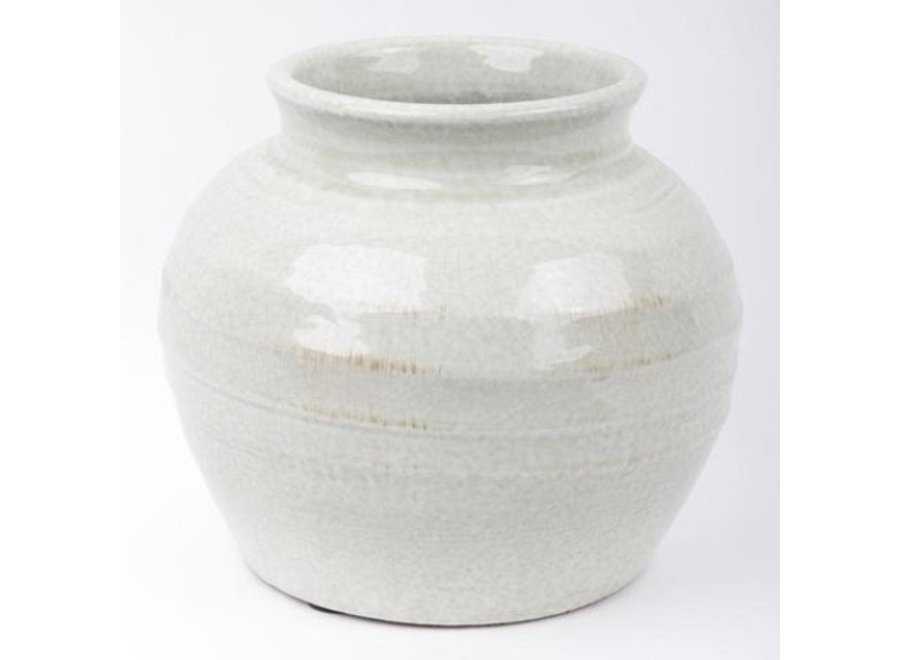 Fine Asianliving Vaso di Fiori in Porcellana Grigio L25xP25xA21cm