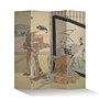 Japanese Oriental Room Divider Folding Privacy Screen 4 Panels W160xH180cm Japanese Women