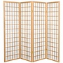 Japanese Room Divider Shoji W180xH180cm Privacy Screen Rice-paper Natural - Tana
