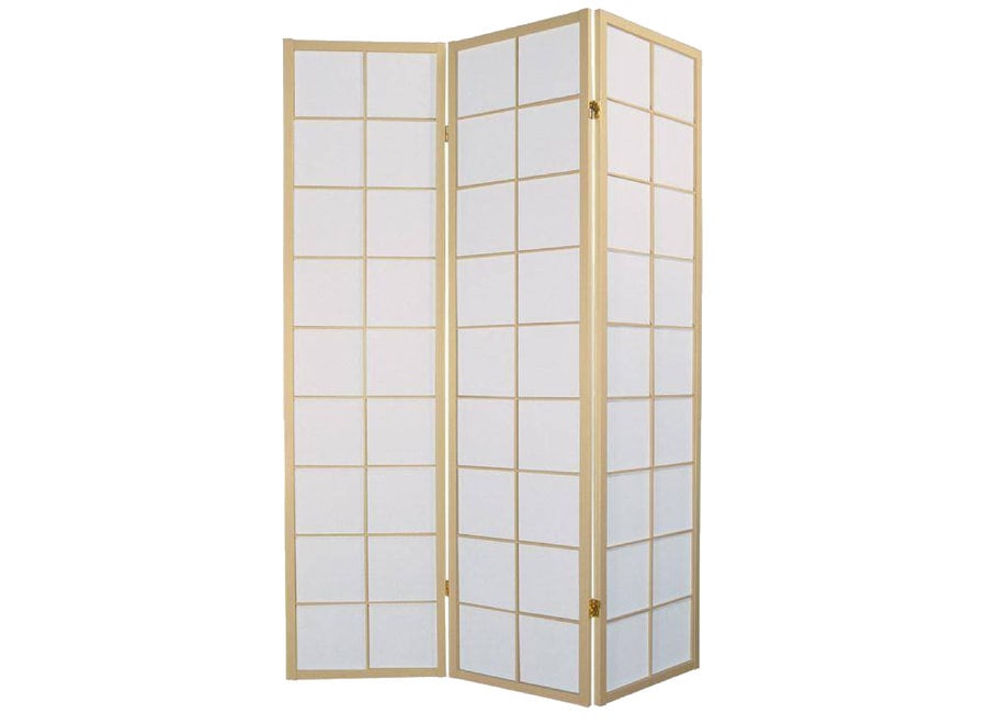 Japanese Room Divider 3 Panels W135xH180cm Privacy Screen Shoji Rice-paper Natural