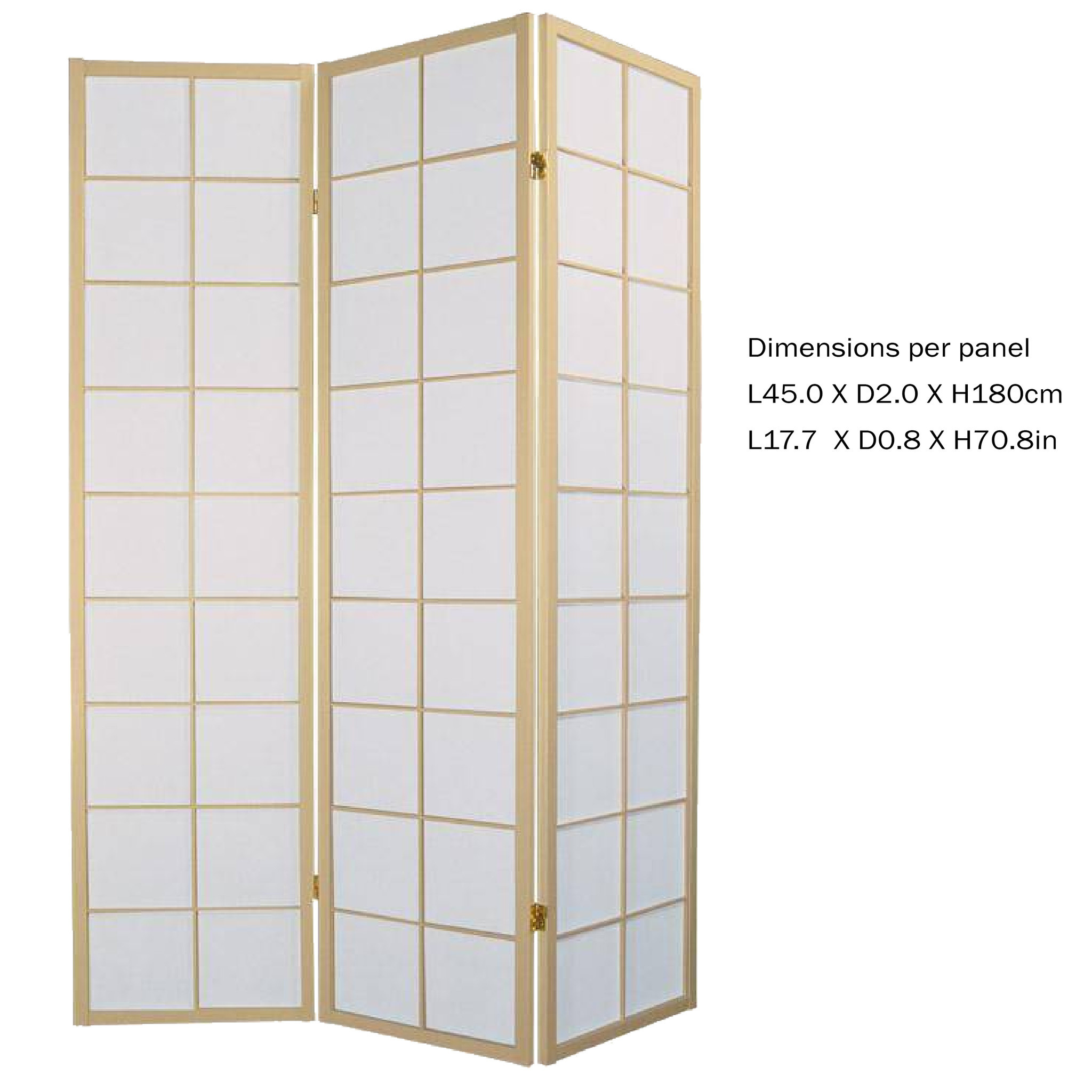 Japanese Room Divider 3 Panels W135xh180cm Privacy Screen Shoji Rice