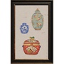 Cuadro Chino con Marco Macetas de Porcelana China Multicolor An41xAl68cm