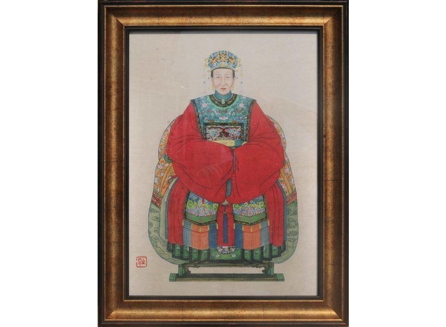 Chinesische Ahnen-Porträt-Malerei Giclee Handmade B36xH48cm