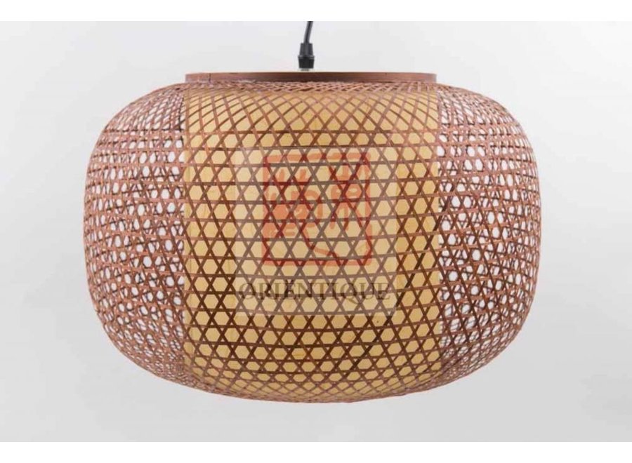 Japanese Bamboo Webbing Lamp - Shiroi D42xH30cm