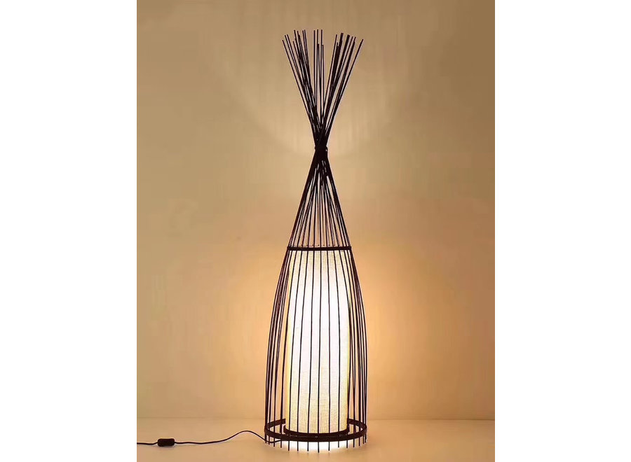 Lampada da Terra in Bambù - James L40xP40xA150cm
