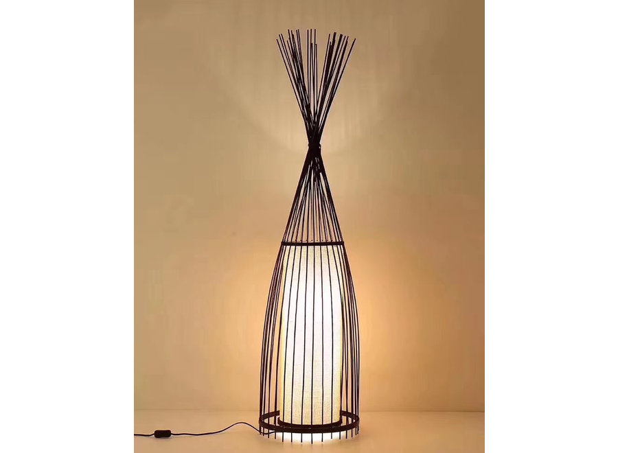 Lampadaire en Bambou - James L40xP40xH150cm