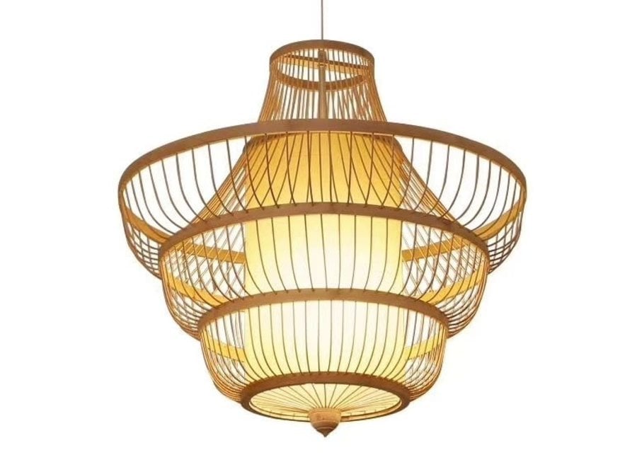 Bamboo Pendant Lamp Ceiling Lampshade Handmade - Julie W60xD60xH58cm